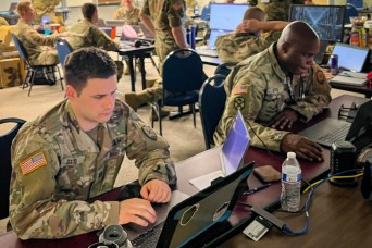 army-nat-guard Soldiers on computers. Defense Visual Information Distribution